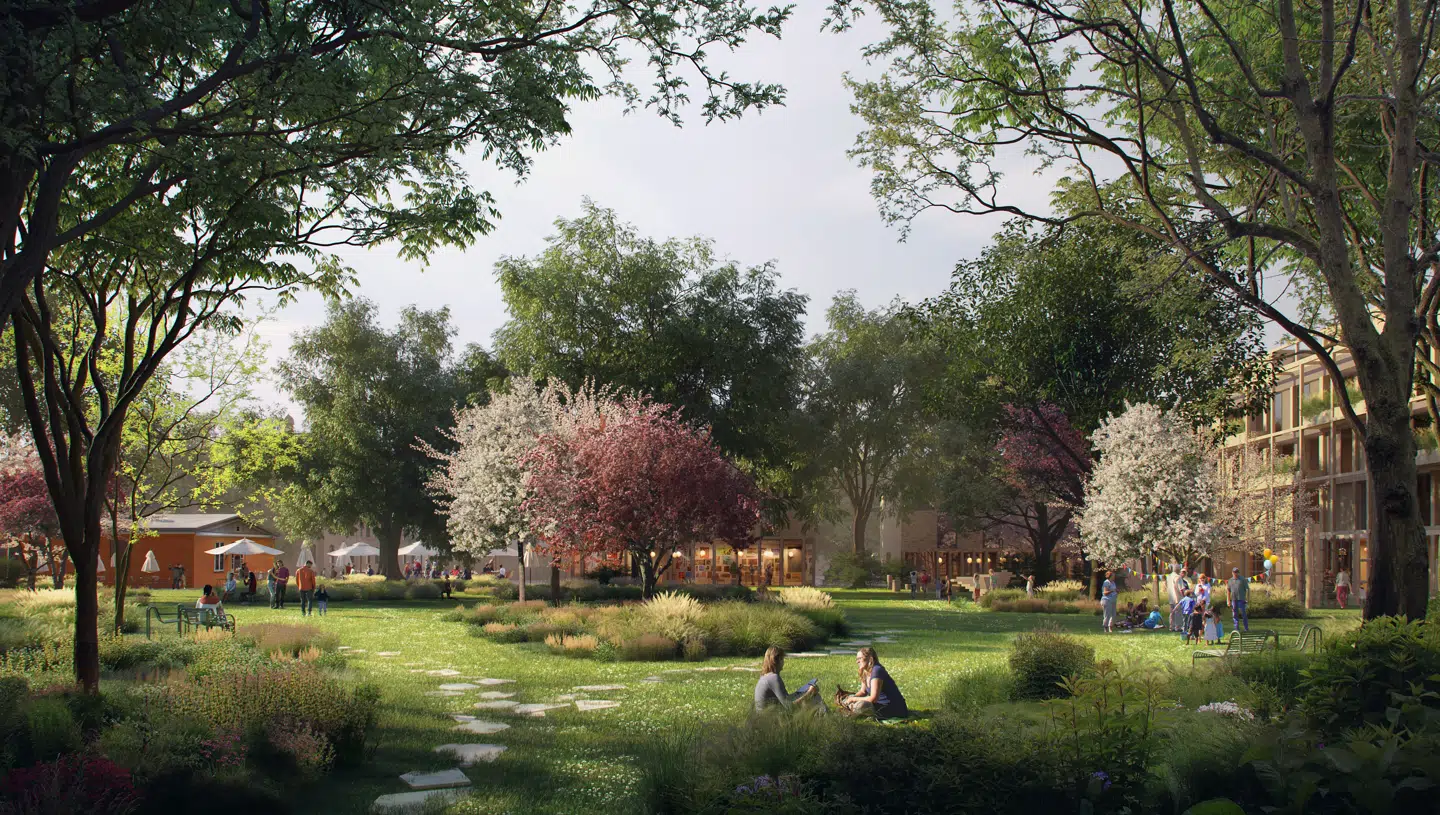 Bykvarteret skal blandt andet bestå af en central park.