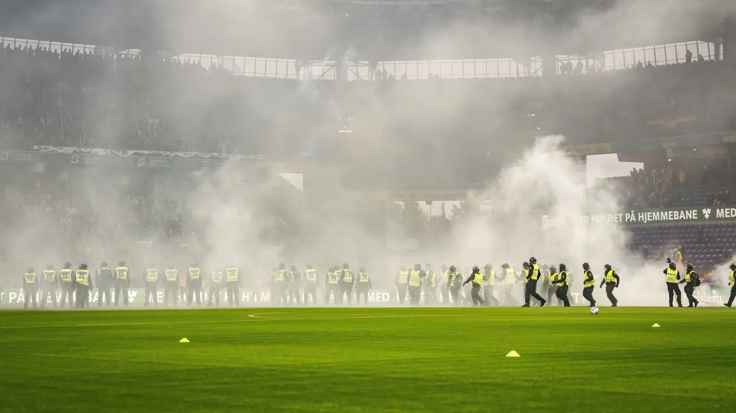 Politiet måtte på banen inden søndagens københavnske derby, 27. oktober 2024.