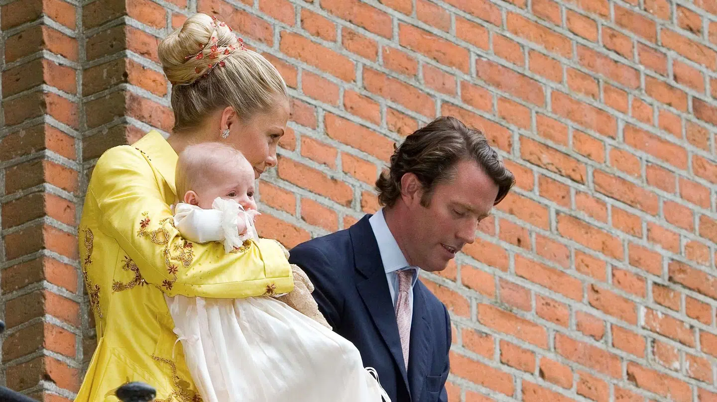 Caroline Fleming og Rory Fleming ved deres datters, Josephines, barnedåb på Valdemars Slot.