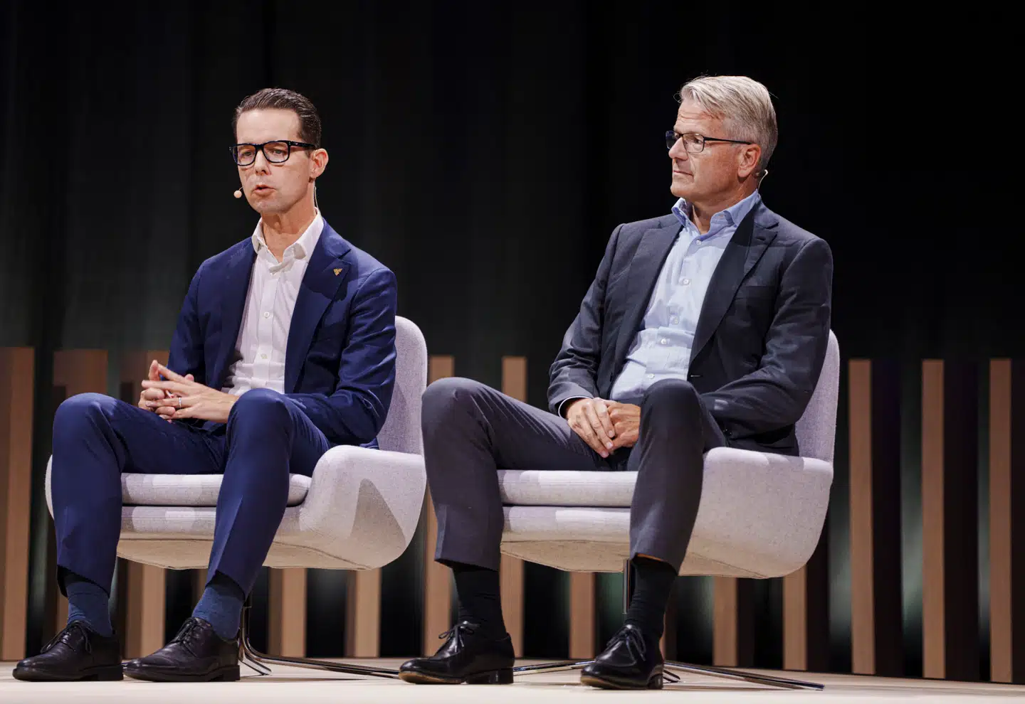 Jacob Aarup-Andersen fra Carlsberg og Vincent Clerc fra Mærsk maner til ro forud for det amerikanske valg i næste uge.