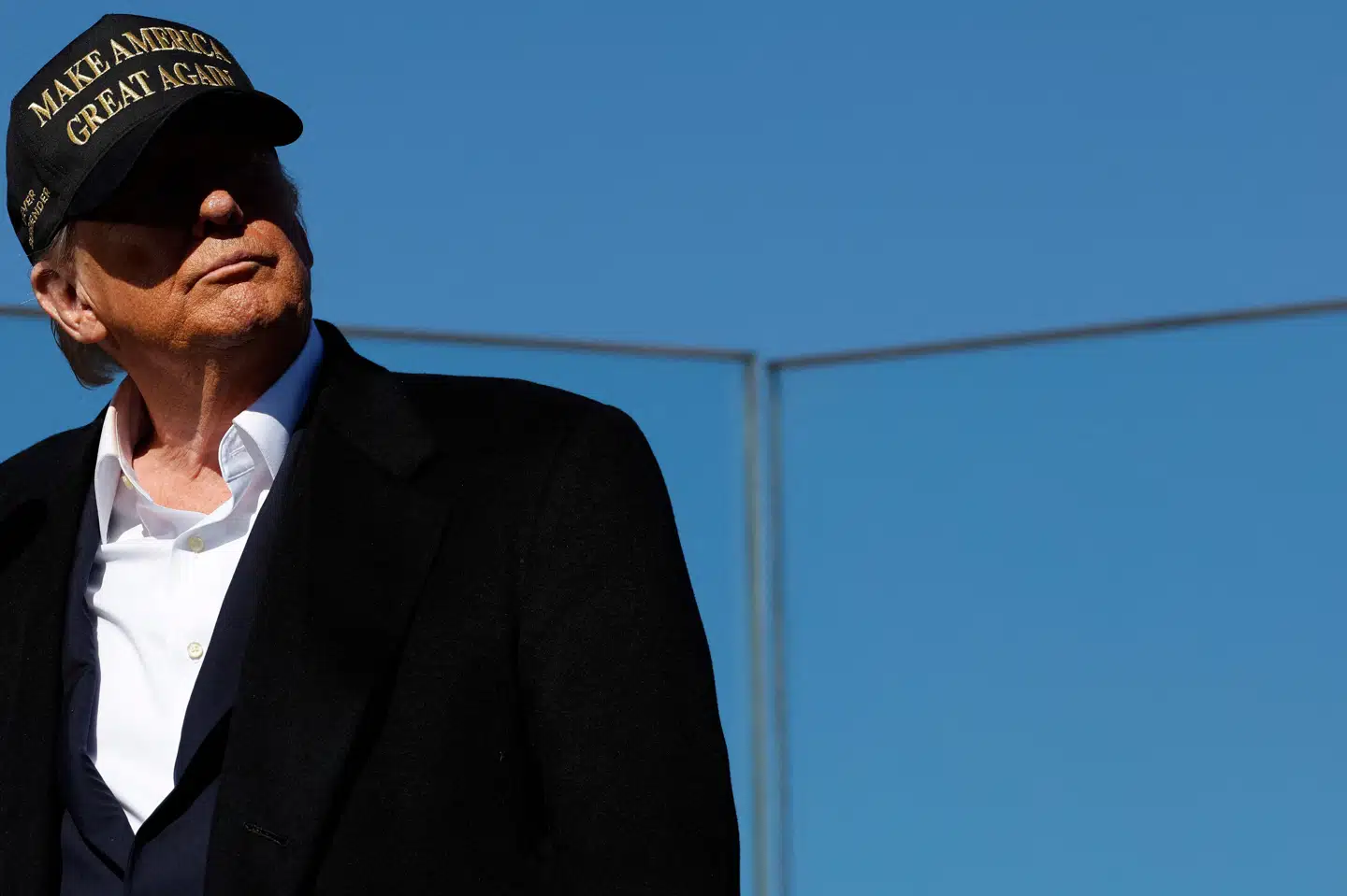 Donald Trump har flere gange langet ud efter tv-stationen CBS efter et interview med Kamala Harris i begyndelsen af oktober. Her ses ekspræsidenten fredag til vælgermøde i Albuquerque i delstaten New Mexico.