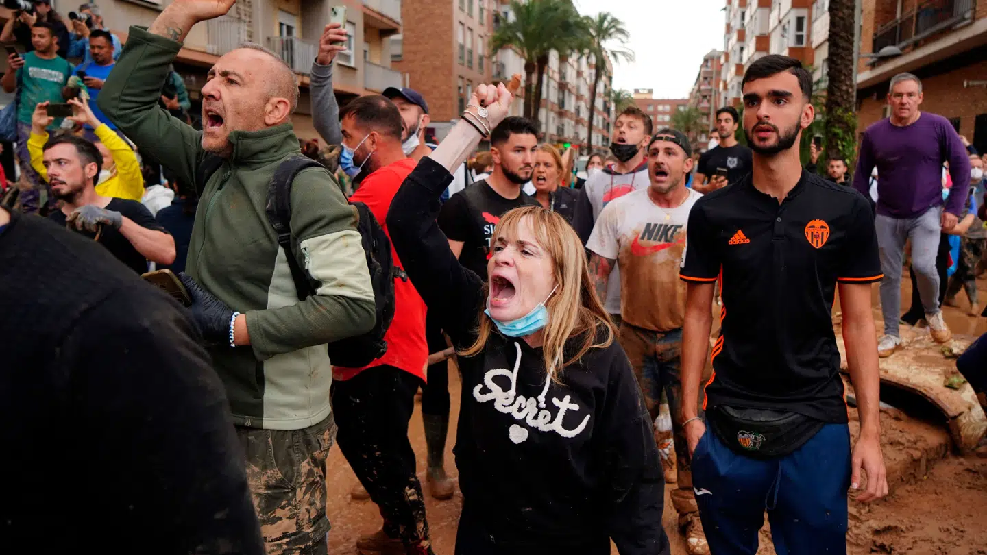 Nogen af Paiportas beboere var ikke begejstrede for det kongelige besøg.