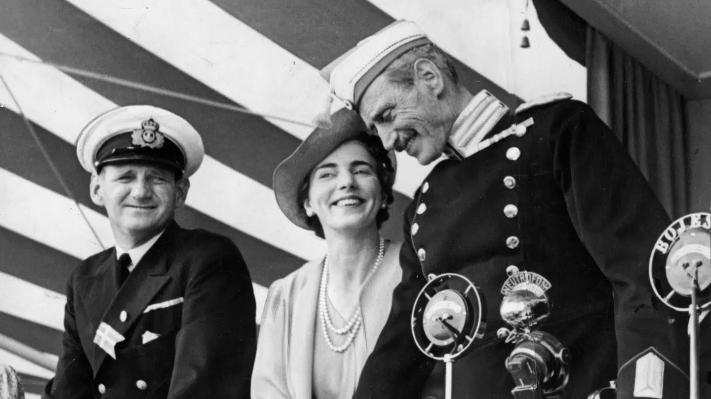 Kronprins Frederik, Kronprinsesse Ingrid og Kong Christian X i 1938.