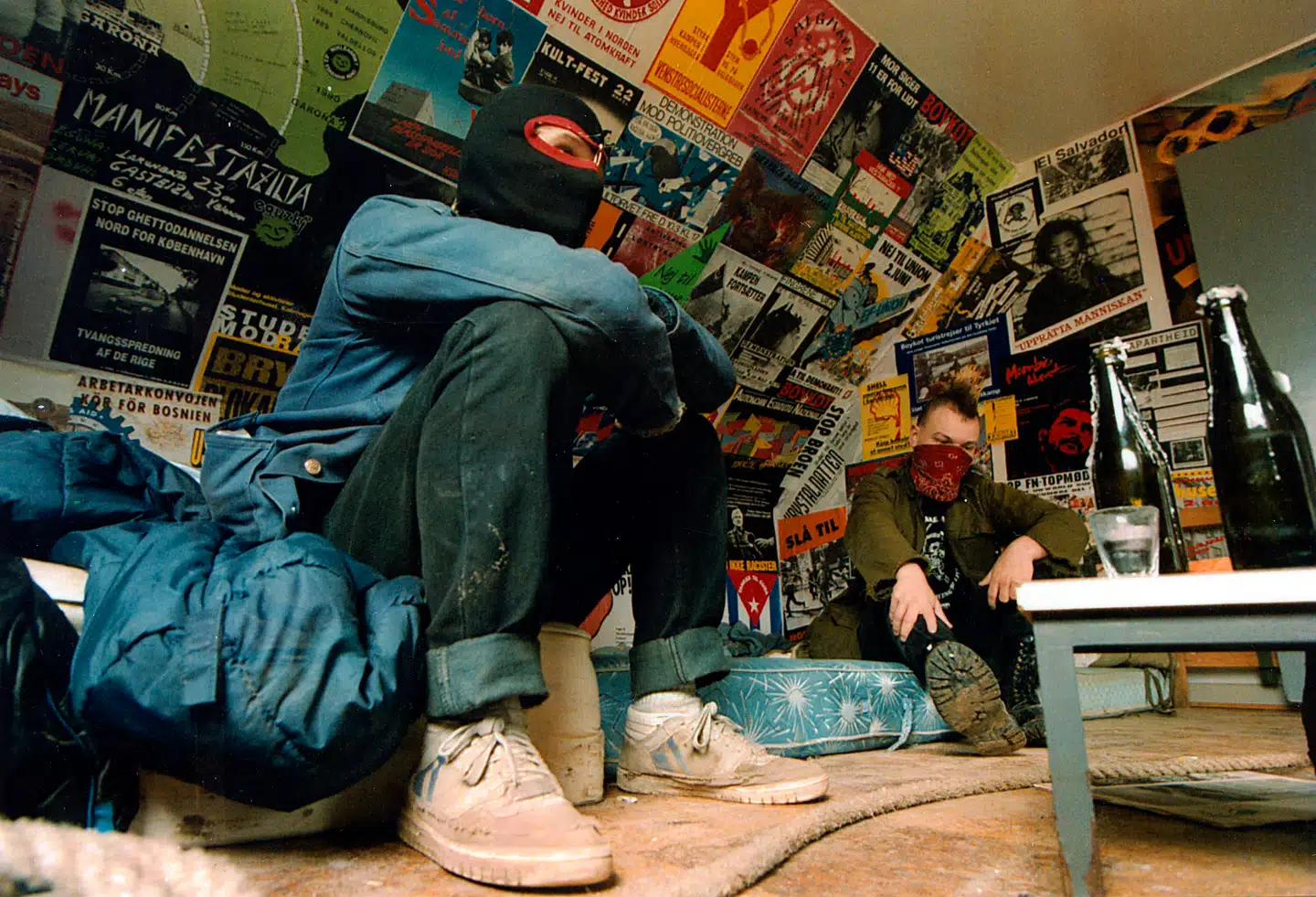 BZ'ere i besat hus på Nørrebro i 1995. Foto: Søren Lorenzen, Scanpix