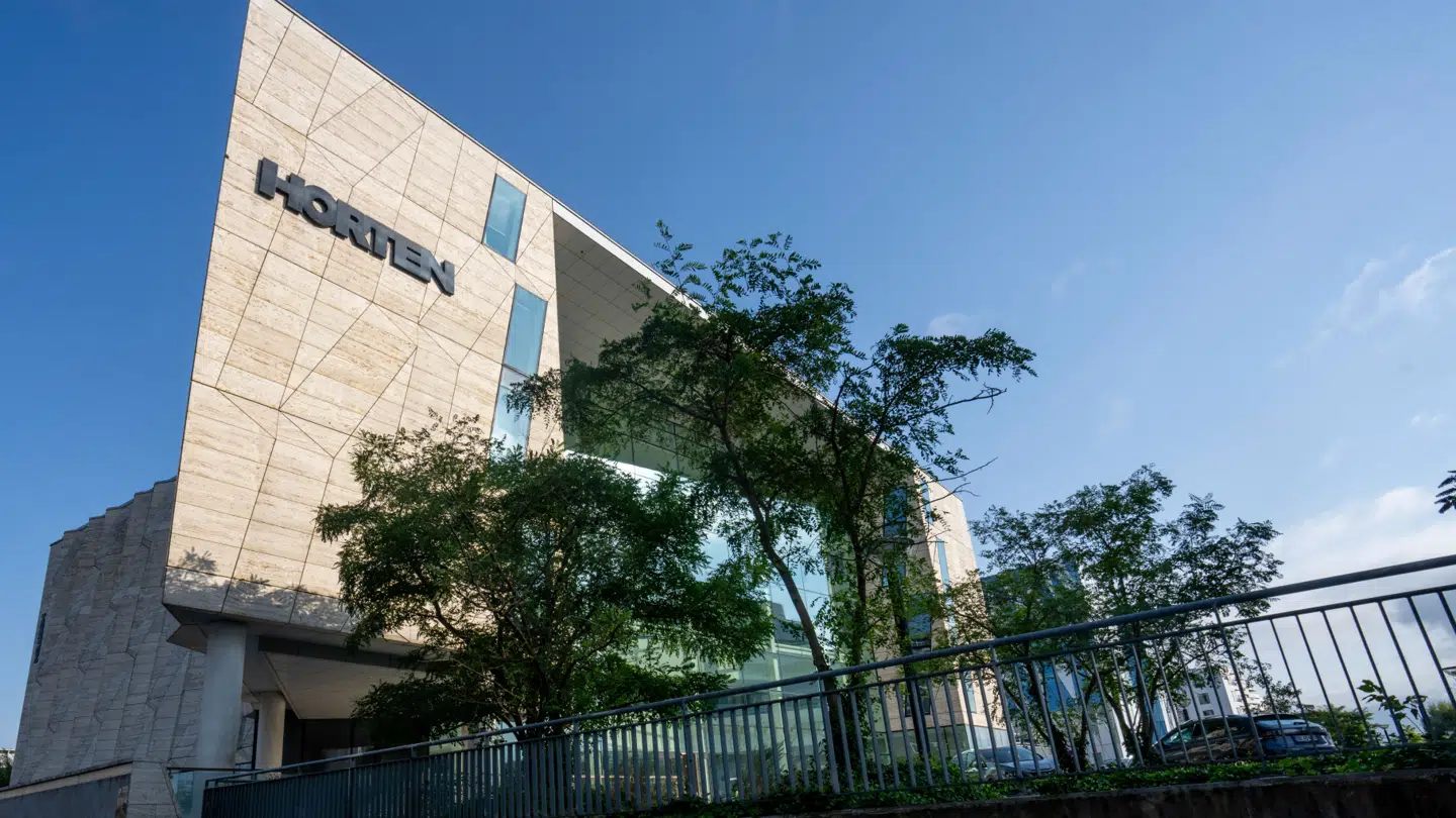 Horten. Advokatfirmaet Hortens hovedkontor på Philip Heymans Alle 7, 2900 Hellerup