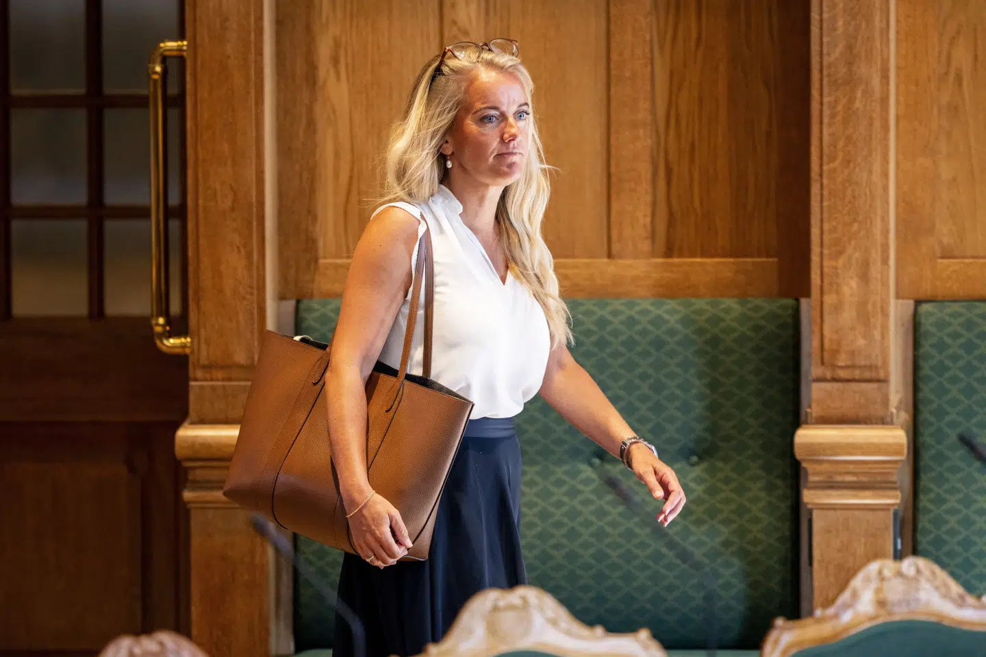 Miljøordfører Pernille Vermund (LA) ses her under afslutningsdebat inden sommerferien i Folketinget i maj. Som LA-forhandler om den grønne trepart er hun tæt på enighed med regeringen om en aftale. (Arkivfoto).