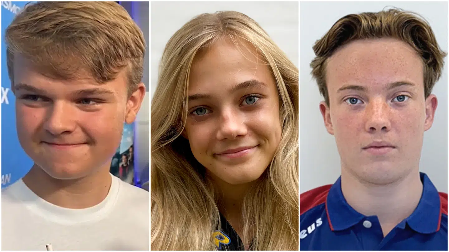 Luca Magnussen, Alba Hurup Larsen og Noah Strømsted