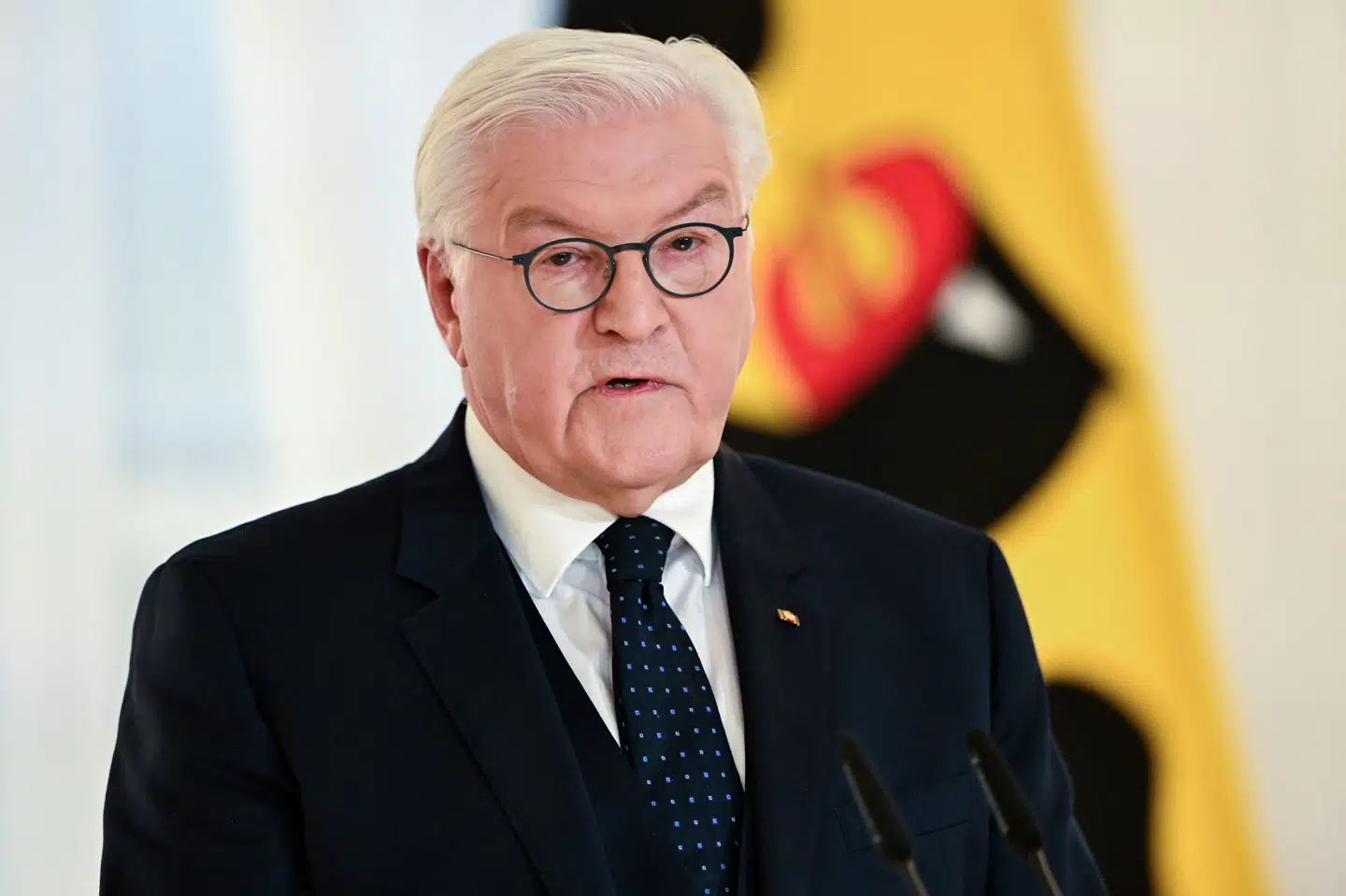 Frank-Walter Steinmeier har torsdag holdt pressemøde i Berlin om situationen efter den tyske regerings sammenbrud.
