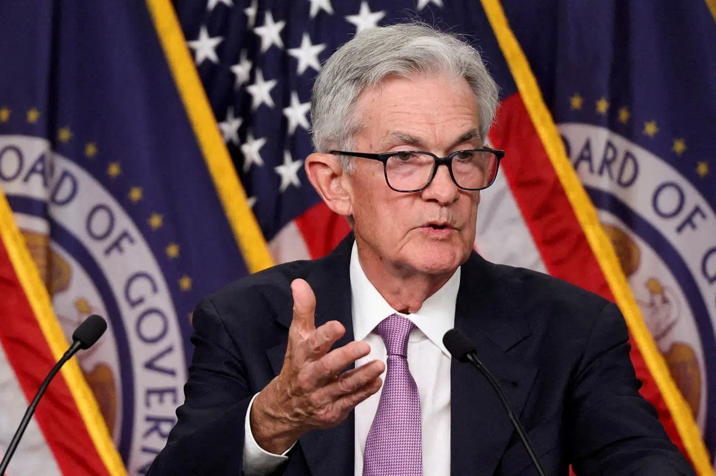 Centralbankchef Jerome Powell har torsdag for anden gang i år sat renten i USA ned. (Arkivfoto).