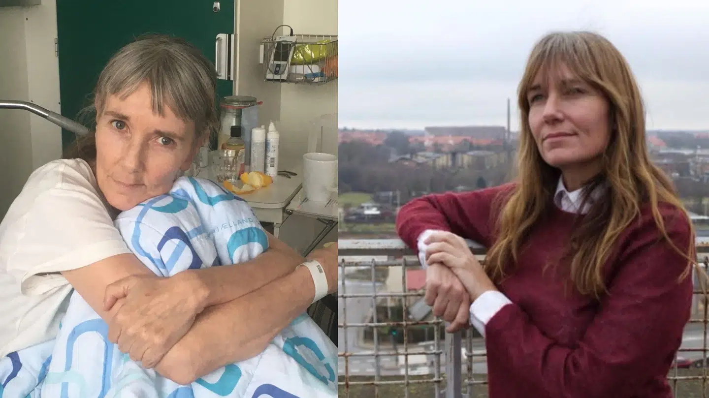 Lisa Klit efter og før hun blev syg.