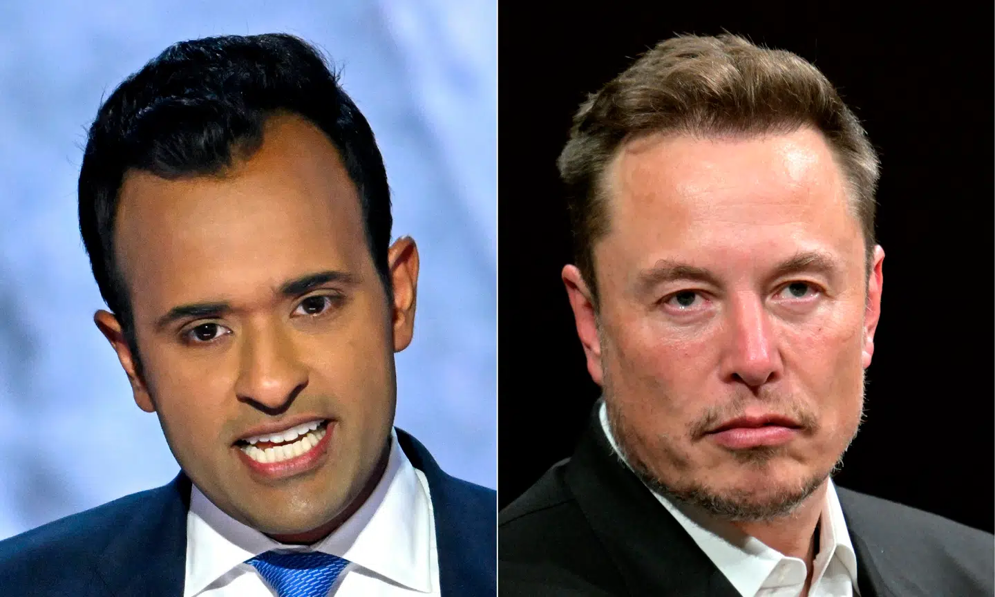 Elon Musk og Vivek Ramaswamy.