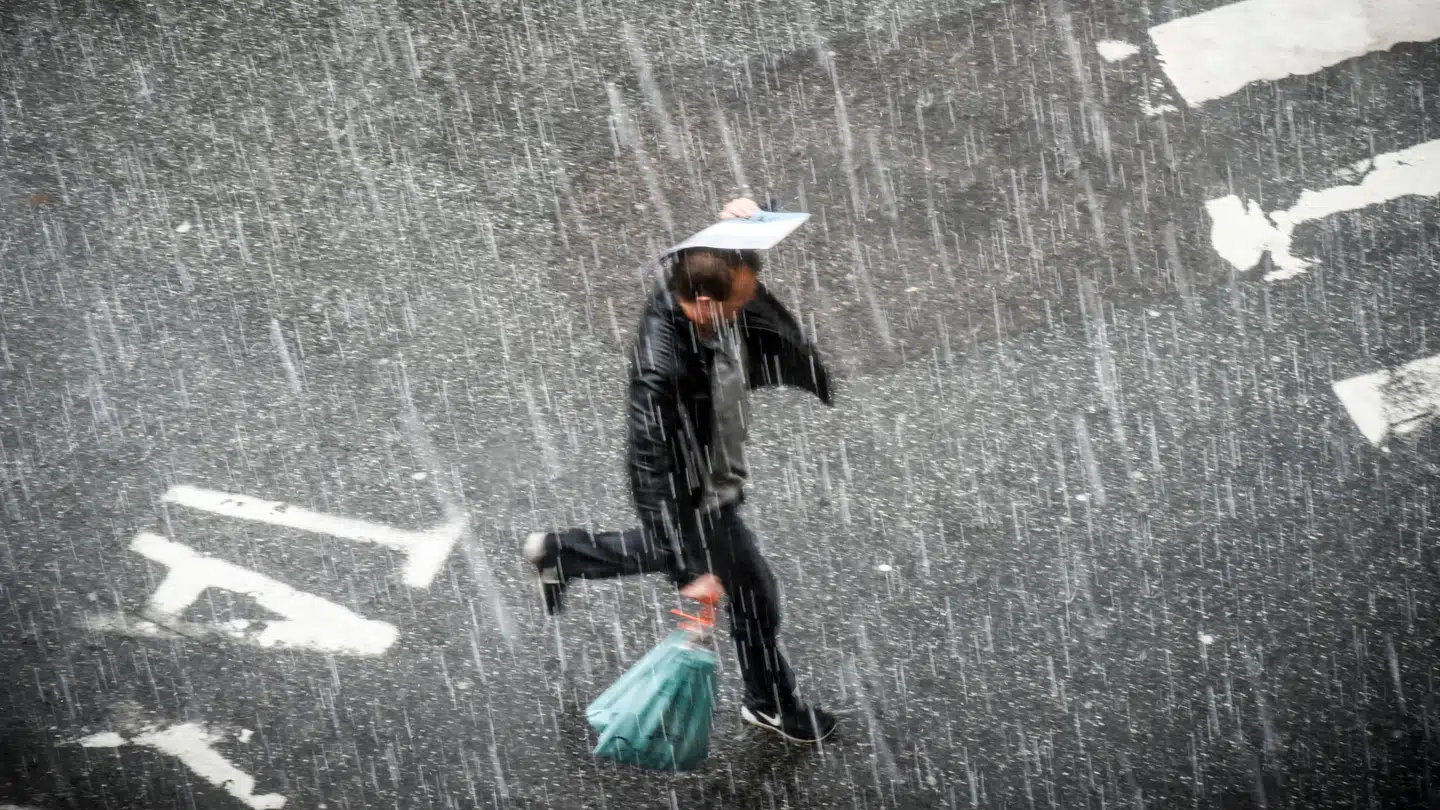 Et arkivbillede af et godt gedigent dansk haglvejr.