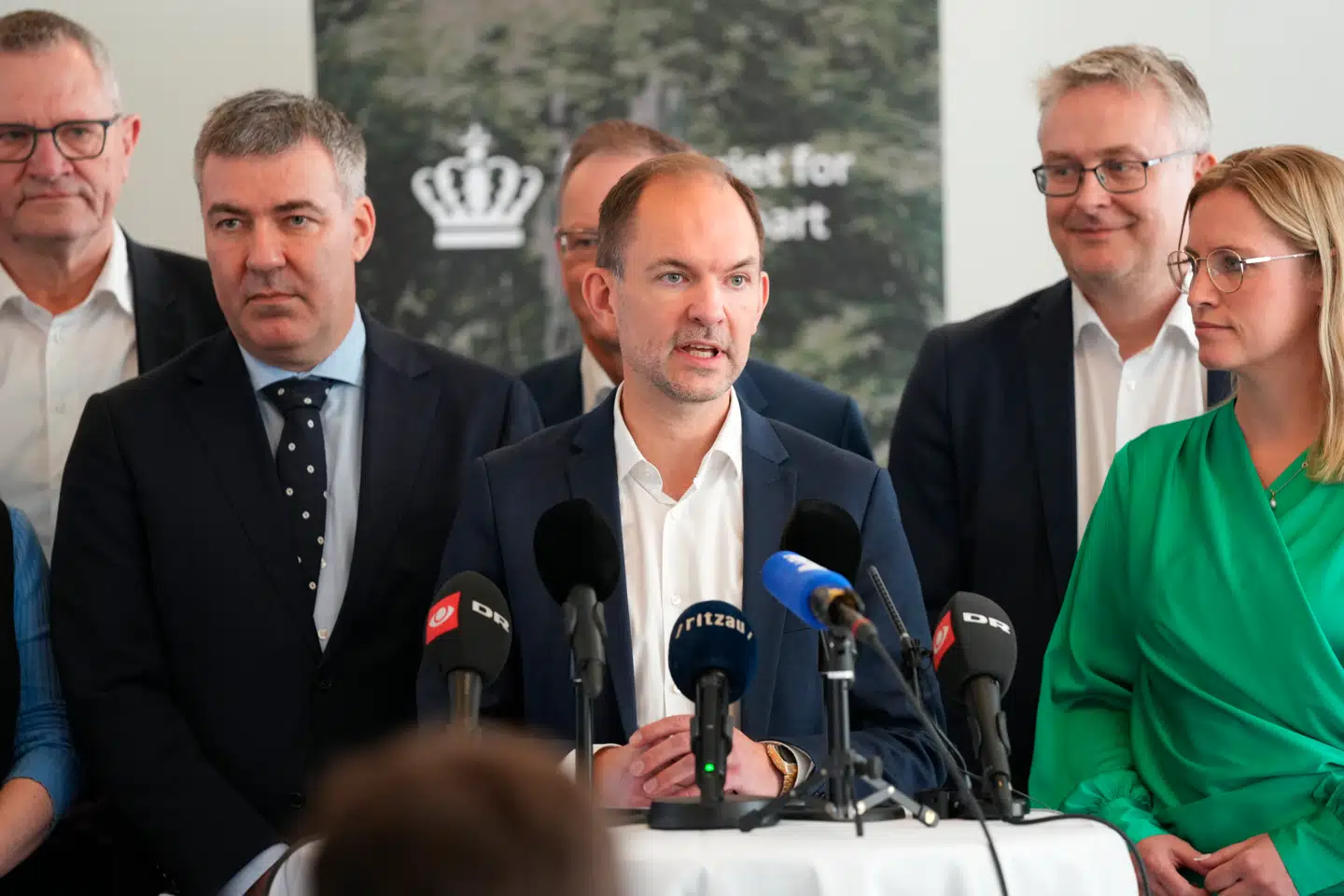 Ministeriet for Grøn Trepart afholder pressemøde om politisk aftale om Den Grønne Trepart i ministeriet mandag den 18. november 2024.