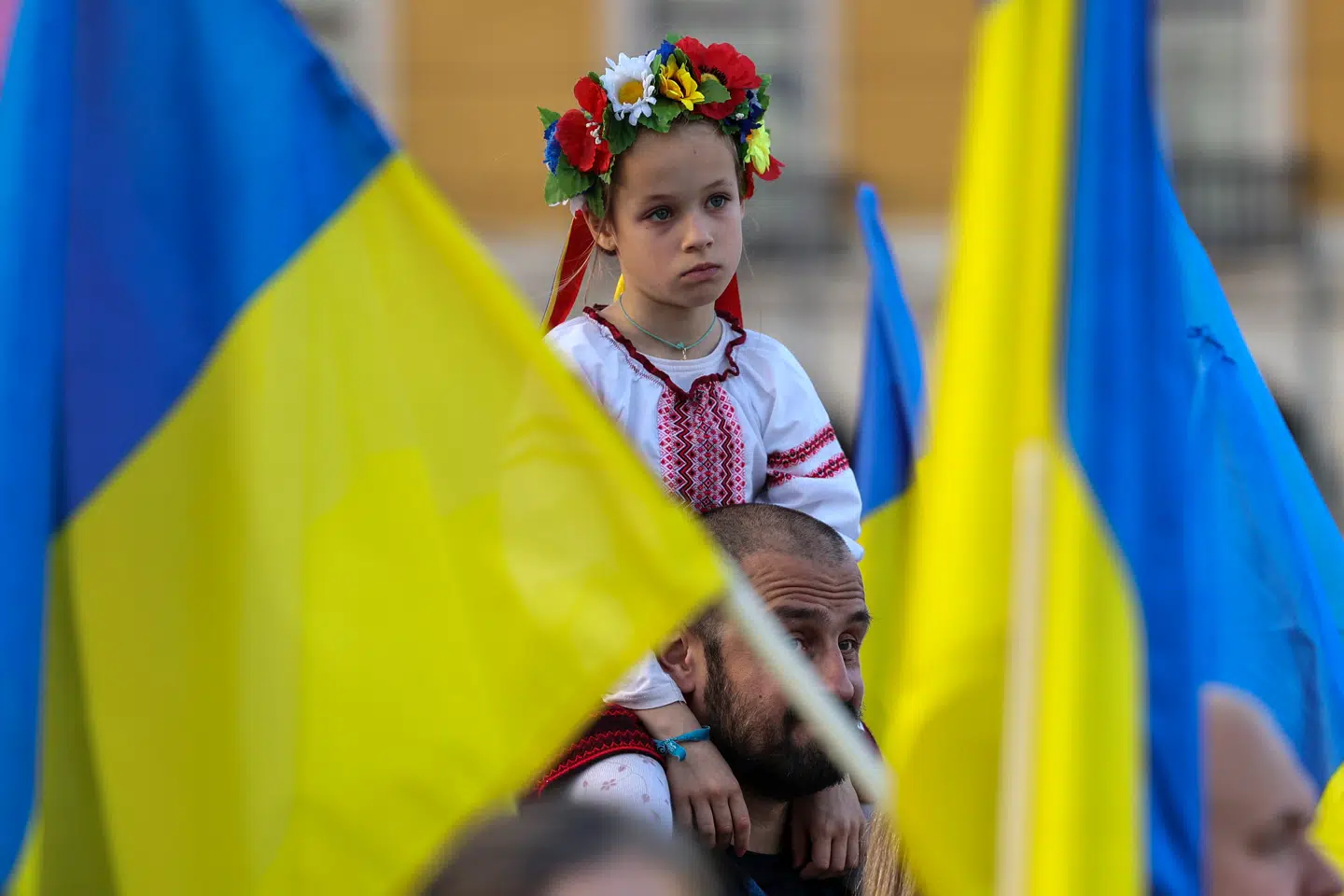 Demonstration i Portugals hovedstad Lisabon denne søndag. Foto: Miguel A. Lopes, Scanpix