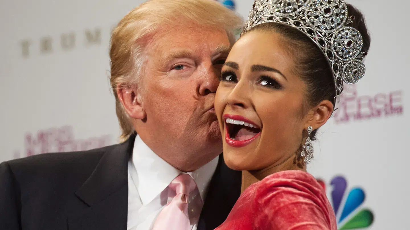 Donald Trump med Miss Universe-vinderen i 2012, amerikanske Olivia Culpo.