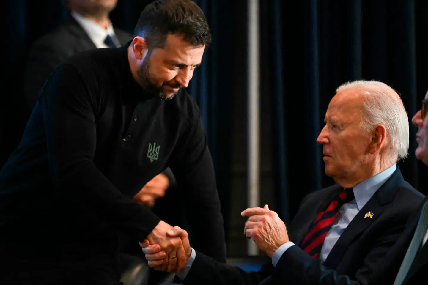 Den ukrainske præsident, Volodymyr Zelenskyj, ses her sammen med Joe Biden den 25. september.