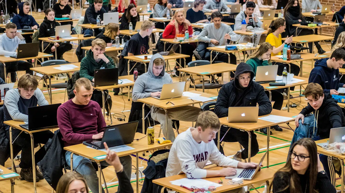 Terminsprøve i matematik for 2 g på Borupgaard Gymnasium.