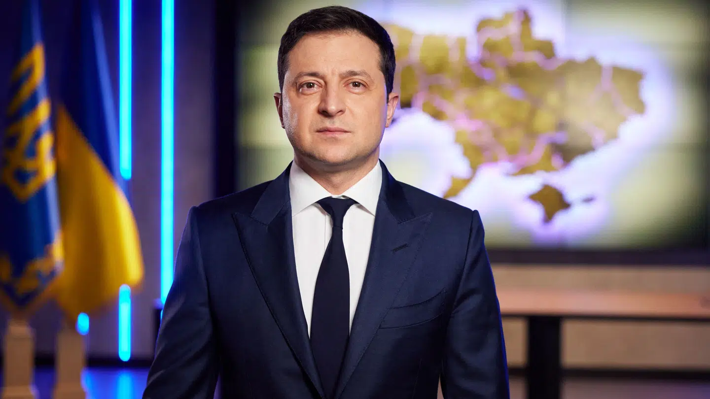 Volodymyr Zelenskyj 21. februar 2022. Krigen har ændret både ham og Ukraine.