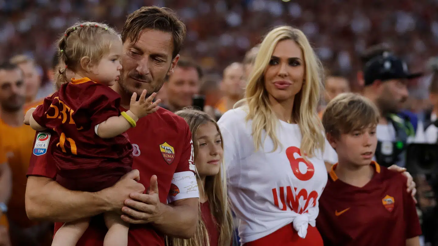 Francesco Totti og Ilary Blasi i 2017, da de stadig var et par.