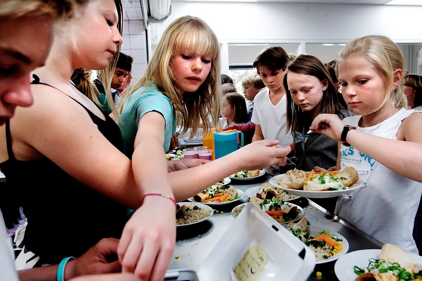 Fra 2005, Vangeboskolen i Holte lavede mad til skolens elever.
