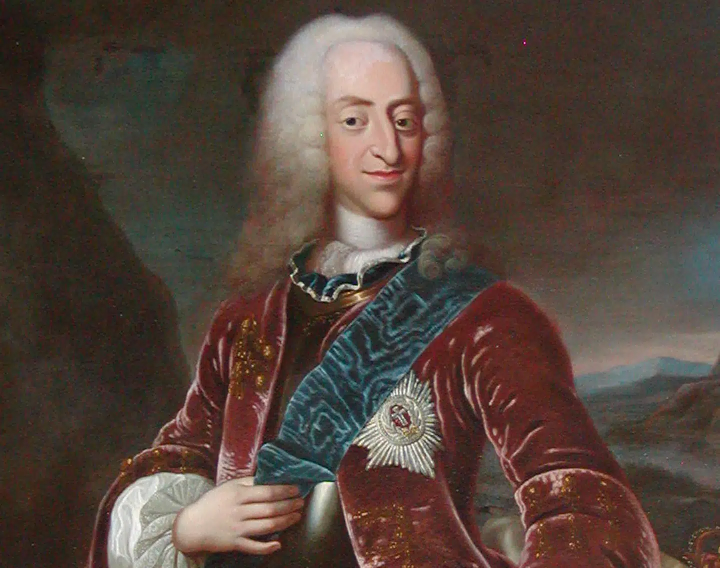 Enevoldskongen Christian 6. (1730-1746) indførte stavnsbåndet i 1733, men stod også for den største nyorientering af erhvervspolitikken med oprettelsen af Kommercekollegiet i 1735. Her er kongen malet af J.S. du Wahl i 1740.