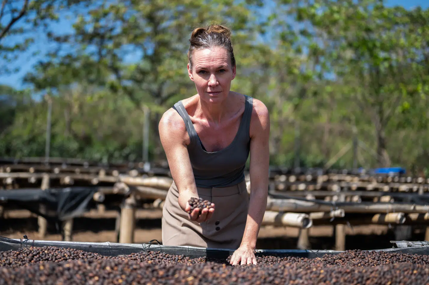 Anna Rise har også besøgt Honduras for at få indblik i kaffebøndernes arbejde.