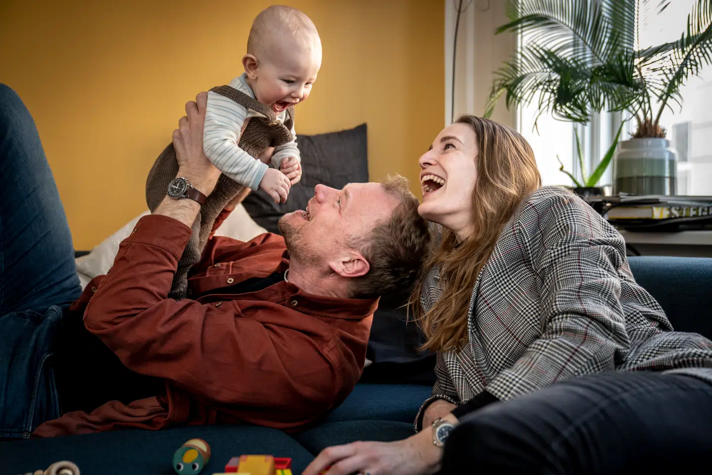 Christian Degn og hans forlovede Trine har allerede den toårige søn Vagn sammen.