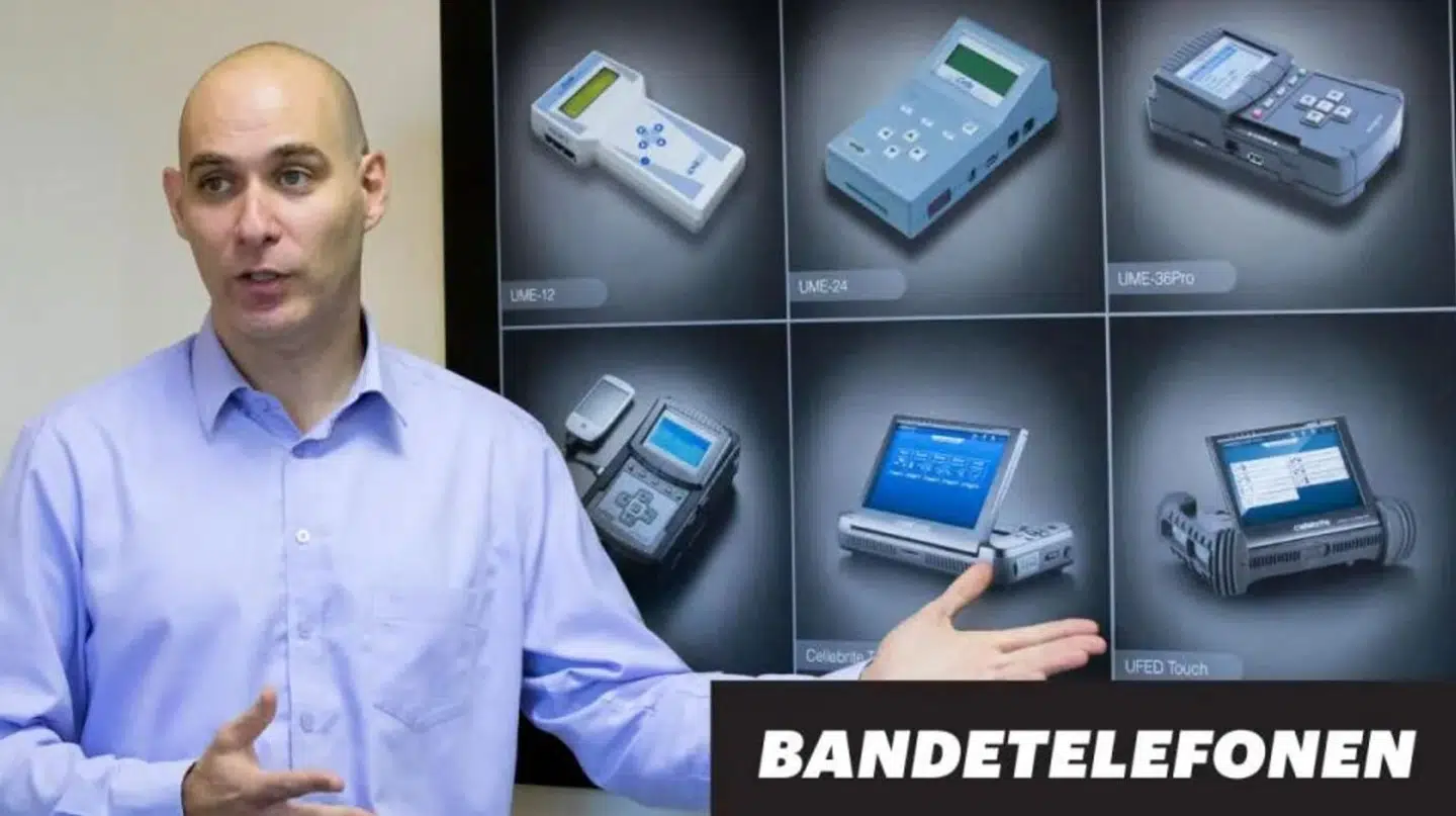 Her fremviser Chief Strategic Officer Leeor Ben-Peretz nogle af selskabet Cellebrites berygtede hackingprodukter.