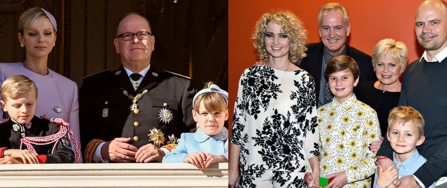 Prins Alberts familie og Annette Heicks familie. Fotos: Ritzau Scanpix