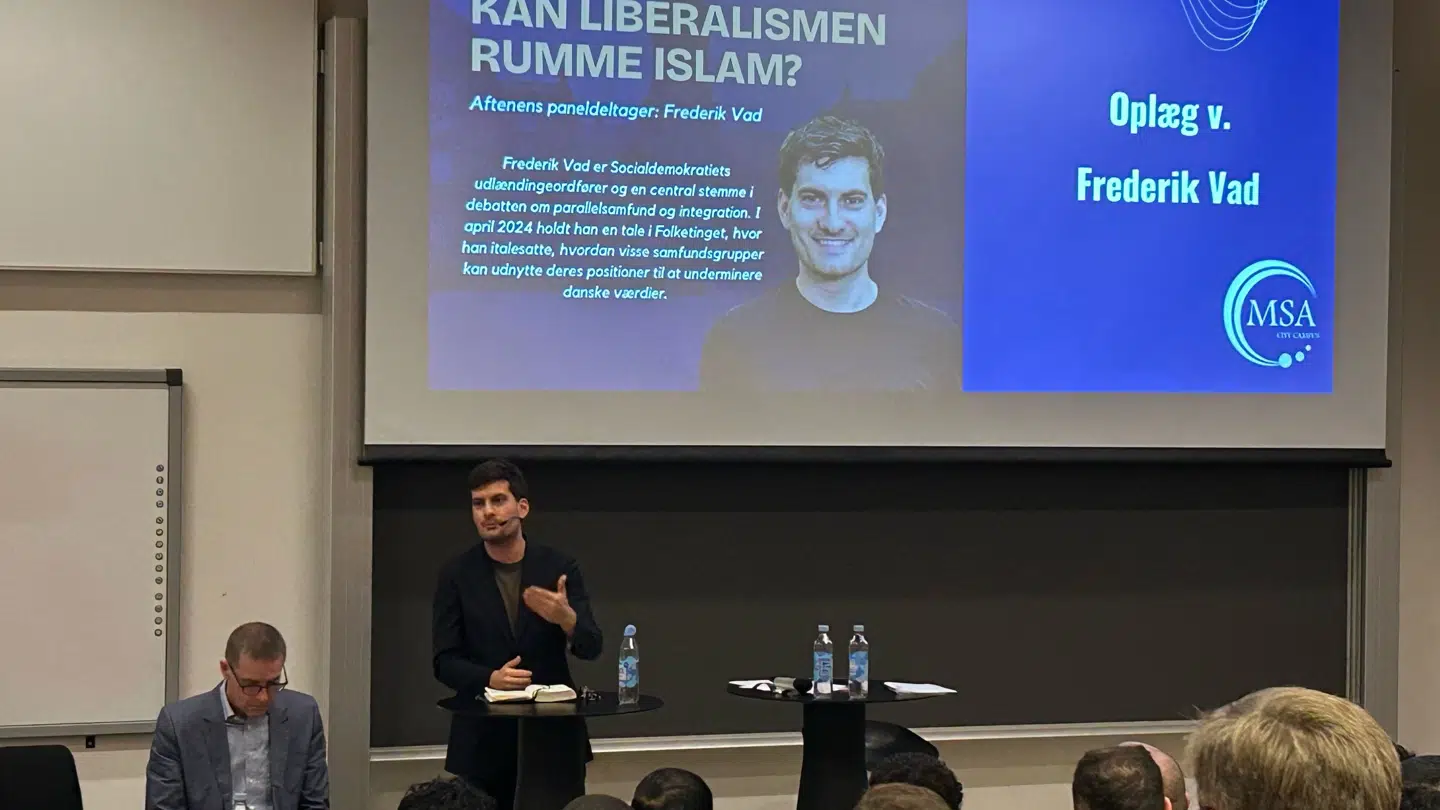 'Kan liberalismen rumme islam?' er titlen på aftenens arrangement, hvor Frederik Vad får lov at lægge ud.