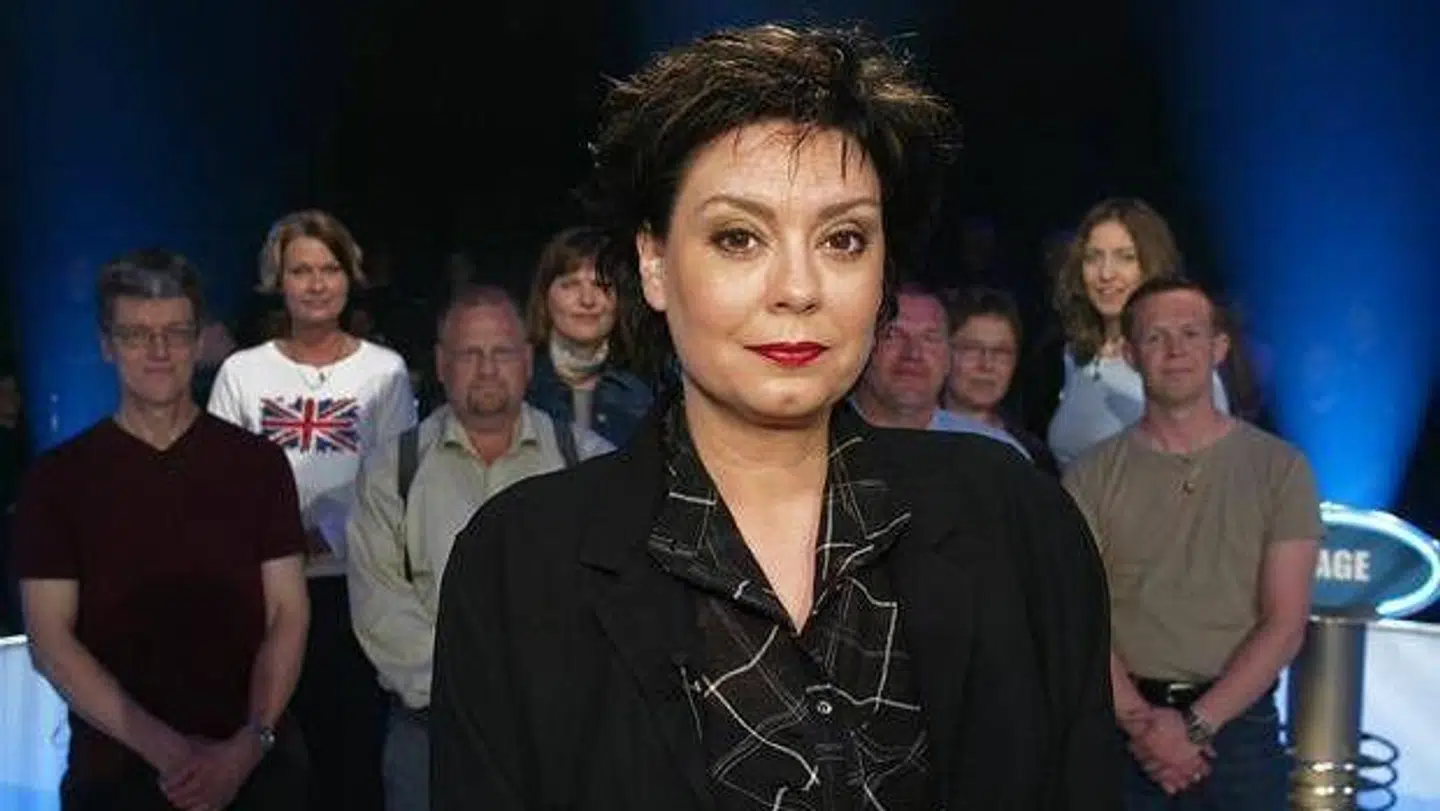 Trine Gregorius, da hun i starten af 2000erne var vært på DRs populære quizshow 'Det svageste led'.