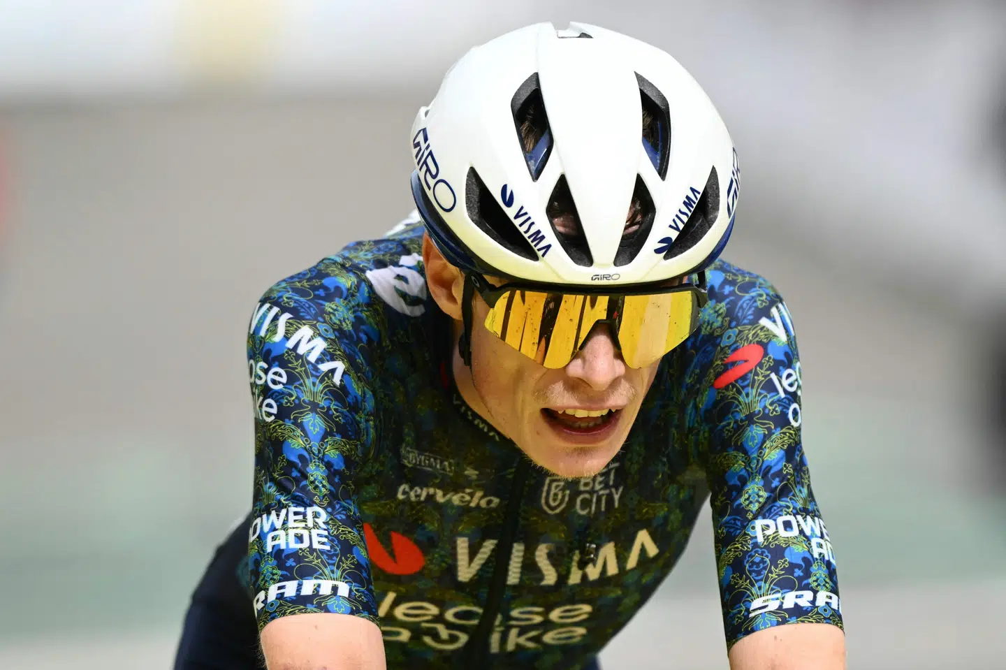 Visma, der har afgivet købstilbud på aktierne i danske Penneo, er af de fleste nok bedst kendt som sponsor for Jonas Vingegaards succesrige cykelhold. (Arkivfoto).