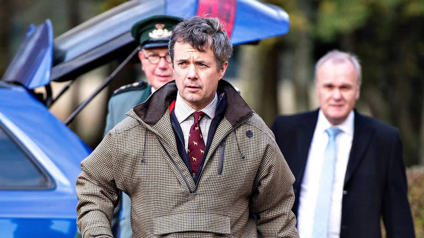 Kronprins Frederik ved en jagt i Gludsted i 2018.