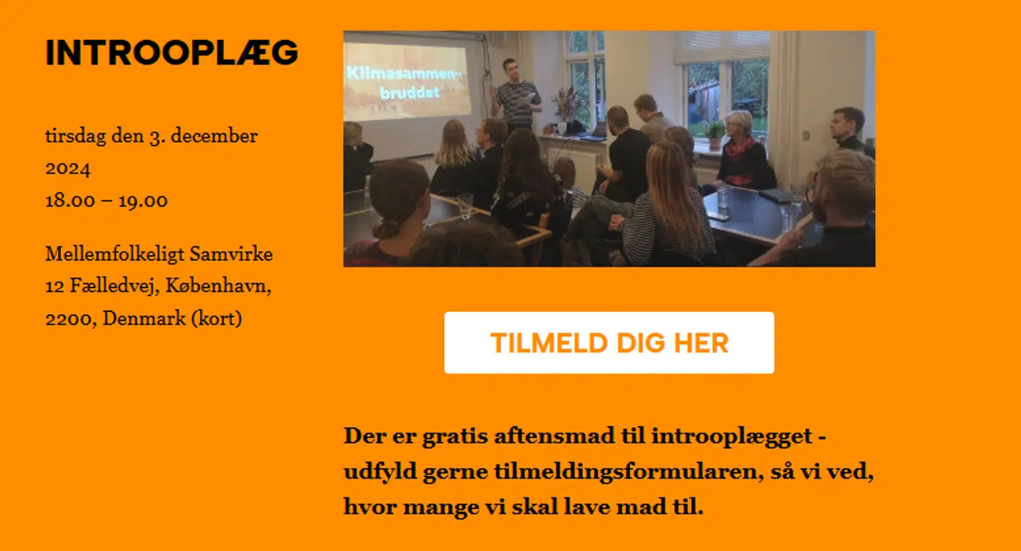 Her ses et screenshot fra Nødbremsens hjemmeside den 2. december. Efter B.T.s henvendelse til Mellemfolkeligt Samvirke blev introoplægget rykket online.