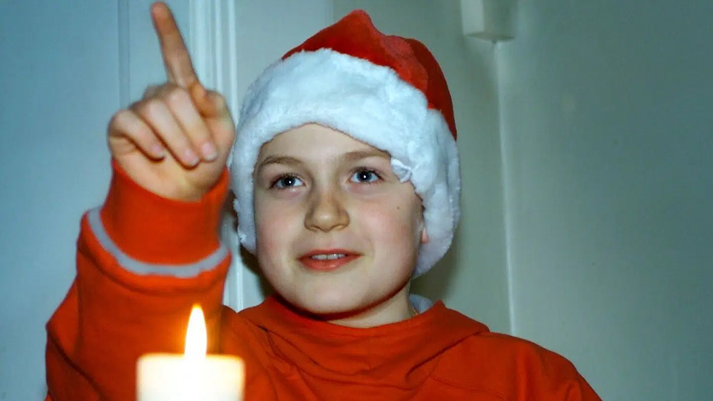 Rasmus Albeck da han medvirkede i TV 2s julekalender 'Brødrene Mortensens jul'.