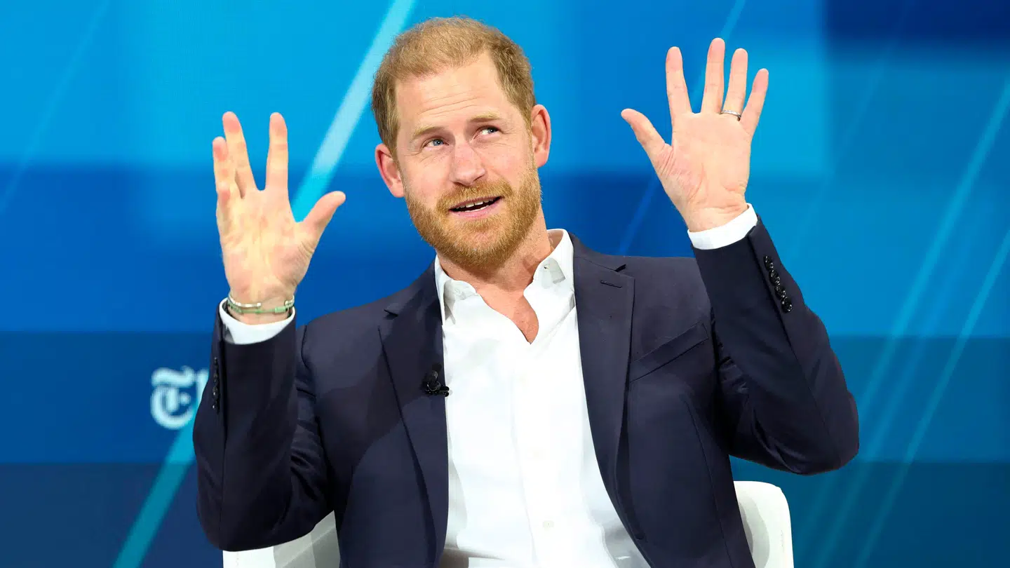 Prins Harry på scenen i New York.
