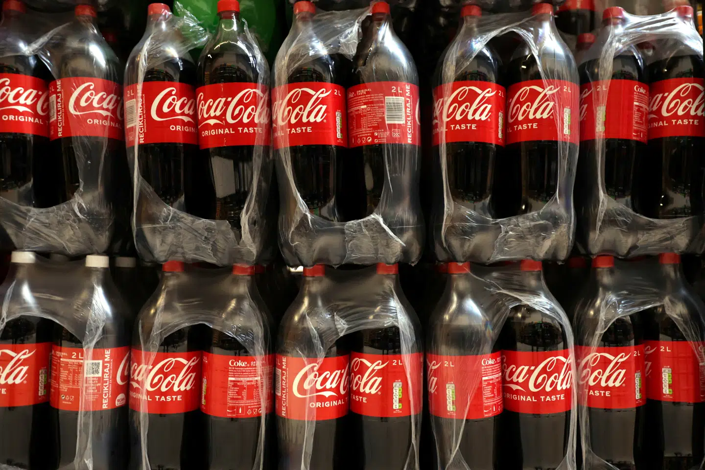 Bottles of Coca Cola are displayed on a shelf in a supermarket in Sarajevo, Bosnia and Herzegovina October 29, 2024. REUTERS/Dado Ruvic