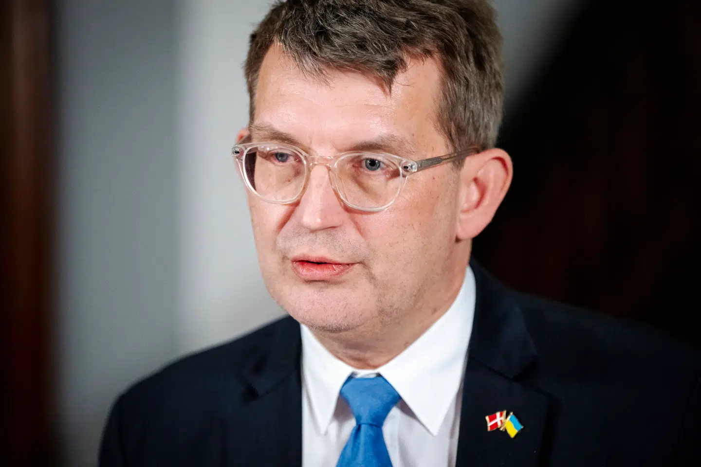 På vej mod hjemmet kørte ministerbilen ved 23-tiden i grøften.