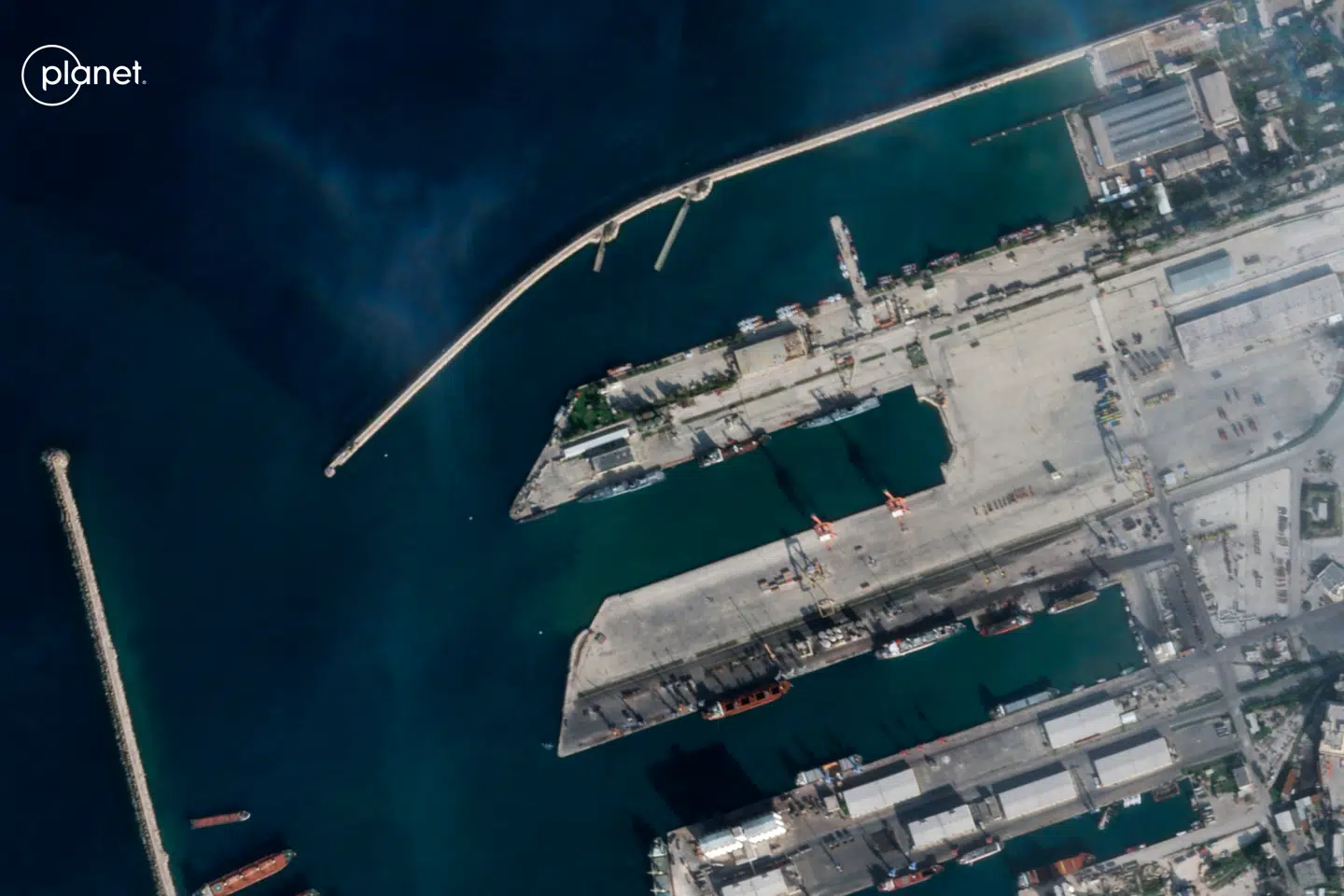 Ruslands Tartus-flådebase i Syrien. Rusland underskrev en aftale med Bashar al-Assad om rådighed over de to militærbaser i 49 år.