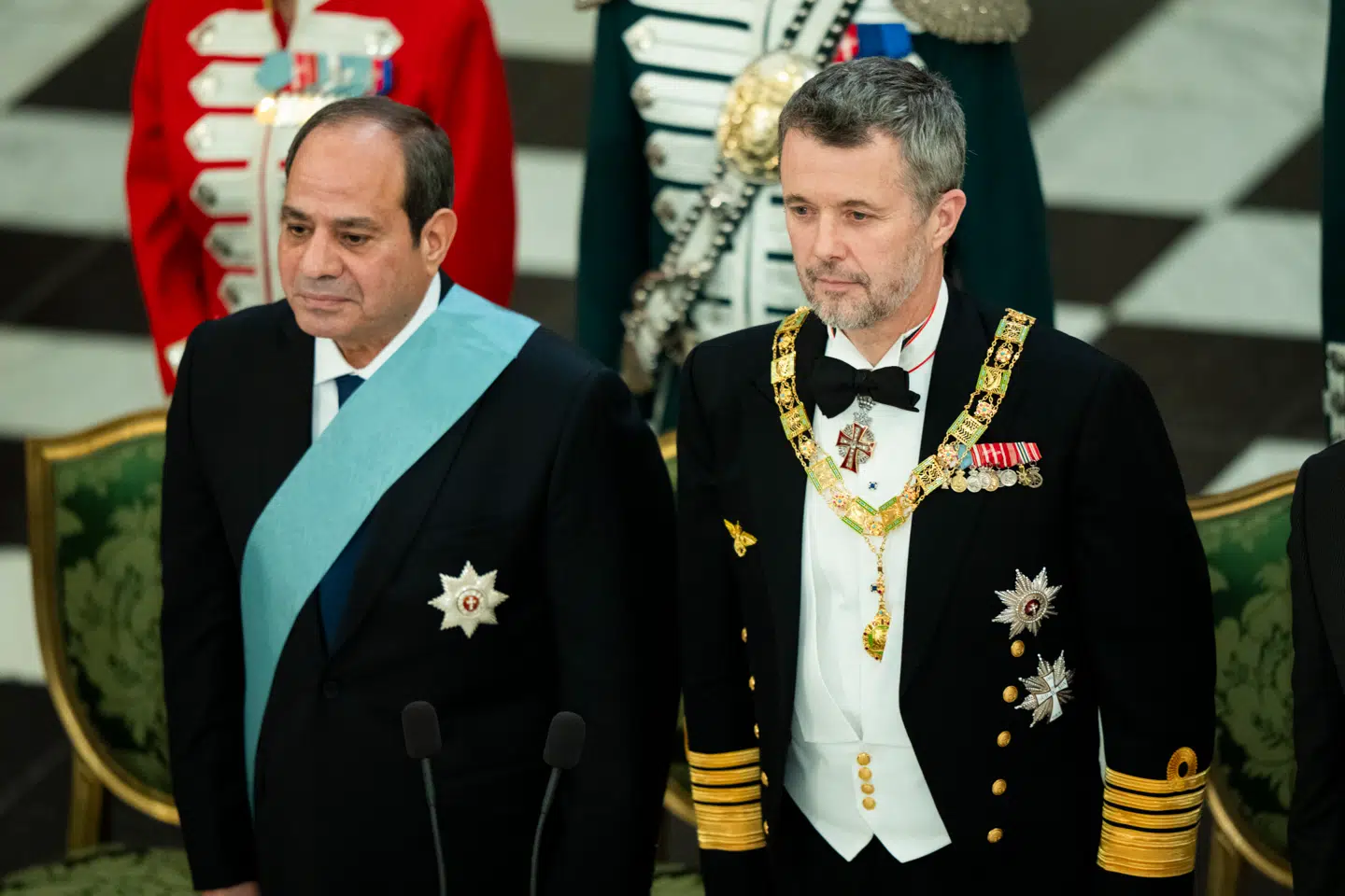Abdel Fattah al-Sisi og Kong Frederik under Kongeparrets gallataffel. Foto: Martin Sylvest, Scanpix
