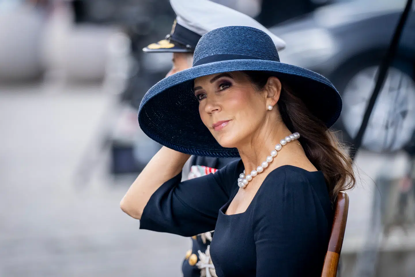 Dronning Mary ved parade under flagdagen for Danmarks udsendte på Christiansborg Slotsplads i København, torsdag den 5. september 2024. (Foto: Ida Marie Odgaard/Ritzau Scanpix)