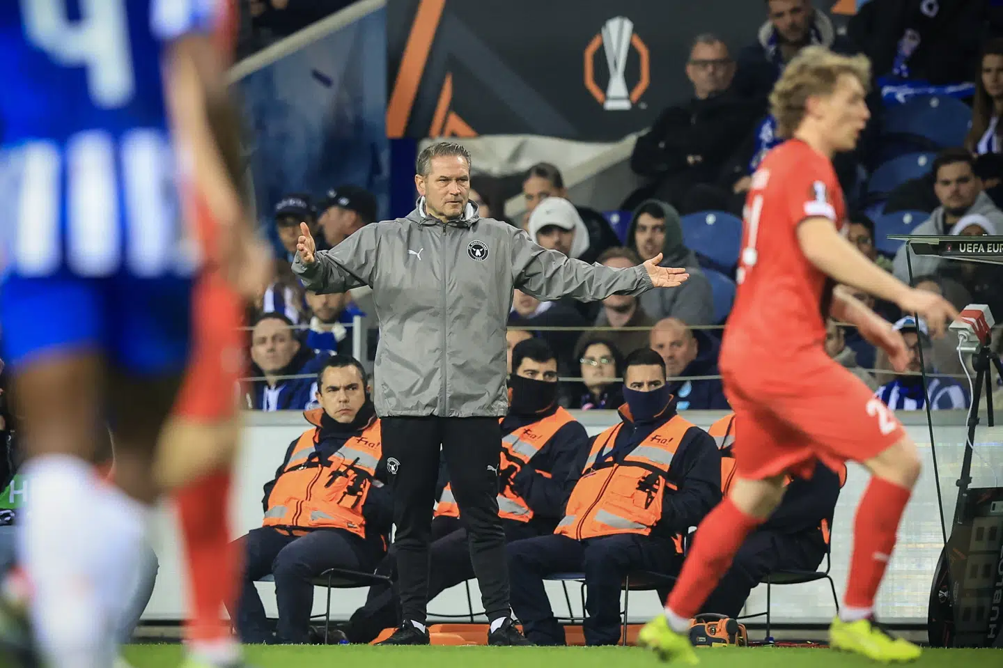 FC Midtjylland-træner Thomas Thomasberg ærgrer sig over, at midtjyderne ikke fik mere ud af deres chancer imod FC Porto.