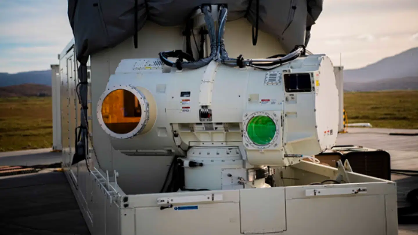 Sådan ser det nye laserudstyr ud i den engelske udgave DragonFire.