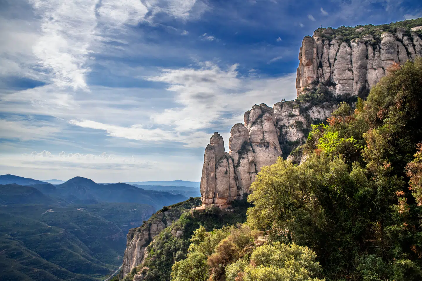 Udsigt ved Montserrat-klosteret udenfor Barcelona.