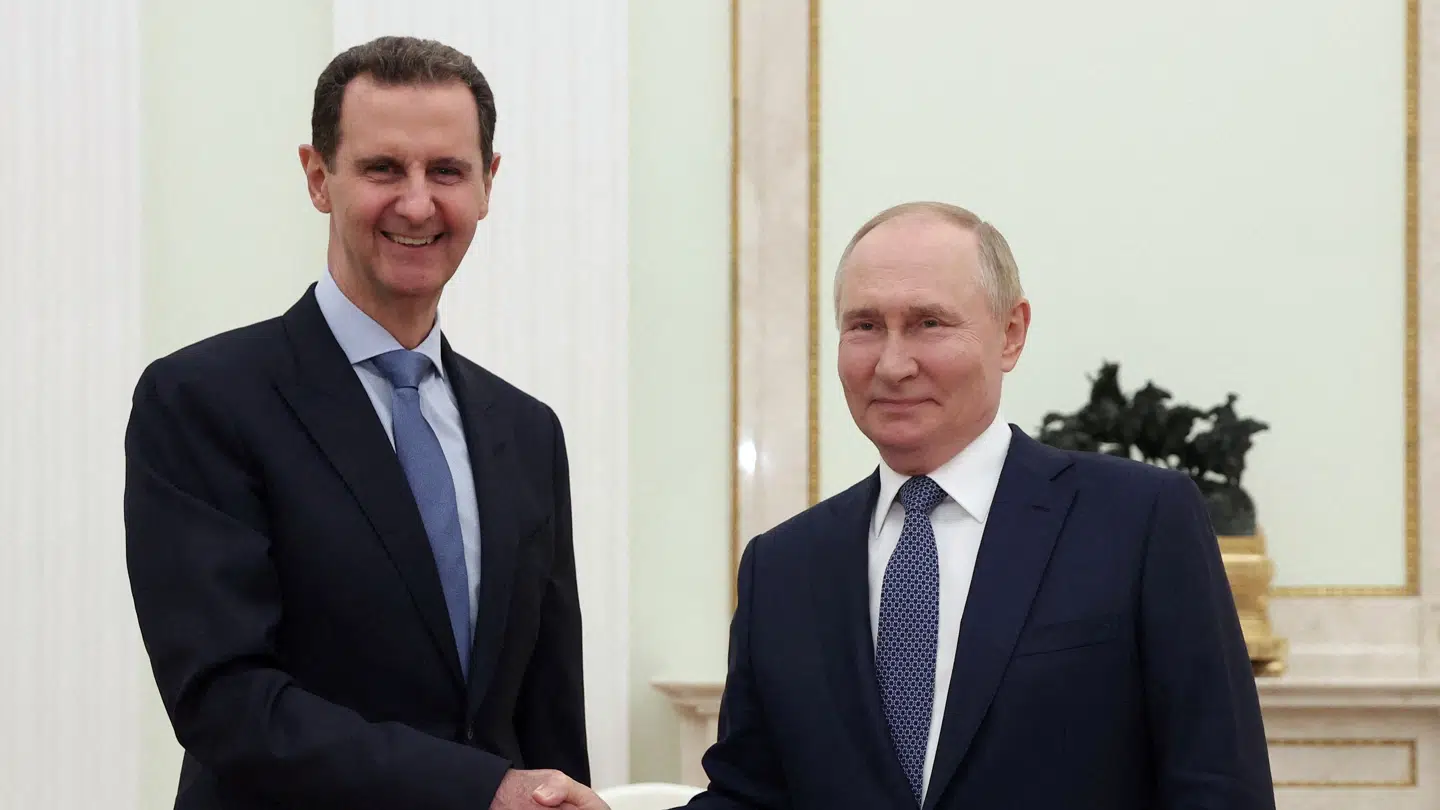 Sådan så det ud, da syriens præsident Assad besøgte Putin i Moskva i sommeren 2024.