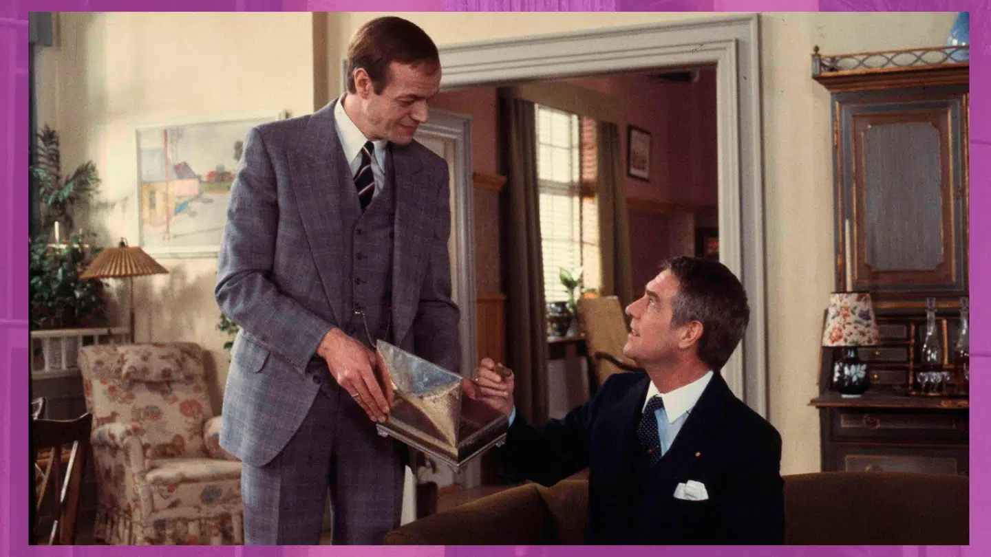 Mads Skjern og Hans Christian Varnæs begynder at danne nye alliancer og deres familier nærme sig hinandens. Foto: Bror Bernild / DR