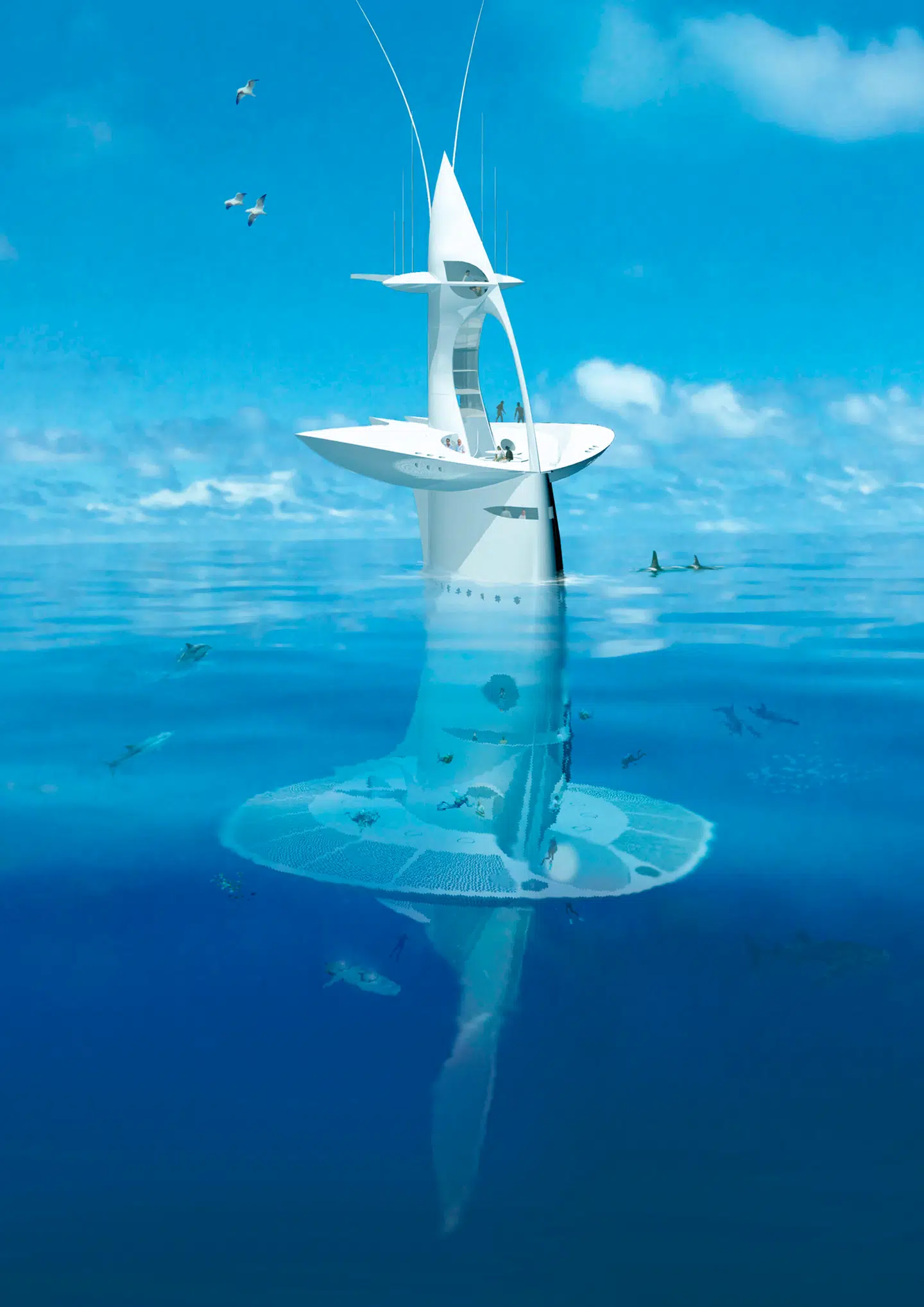 Computerrendering af SeaOrbiter. Foto: Scanpix