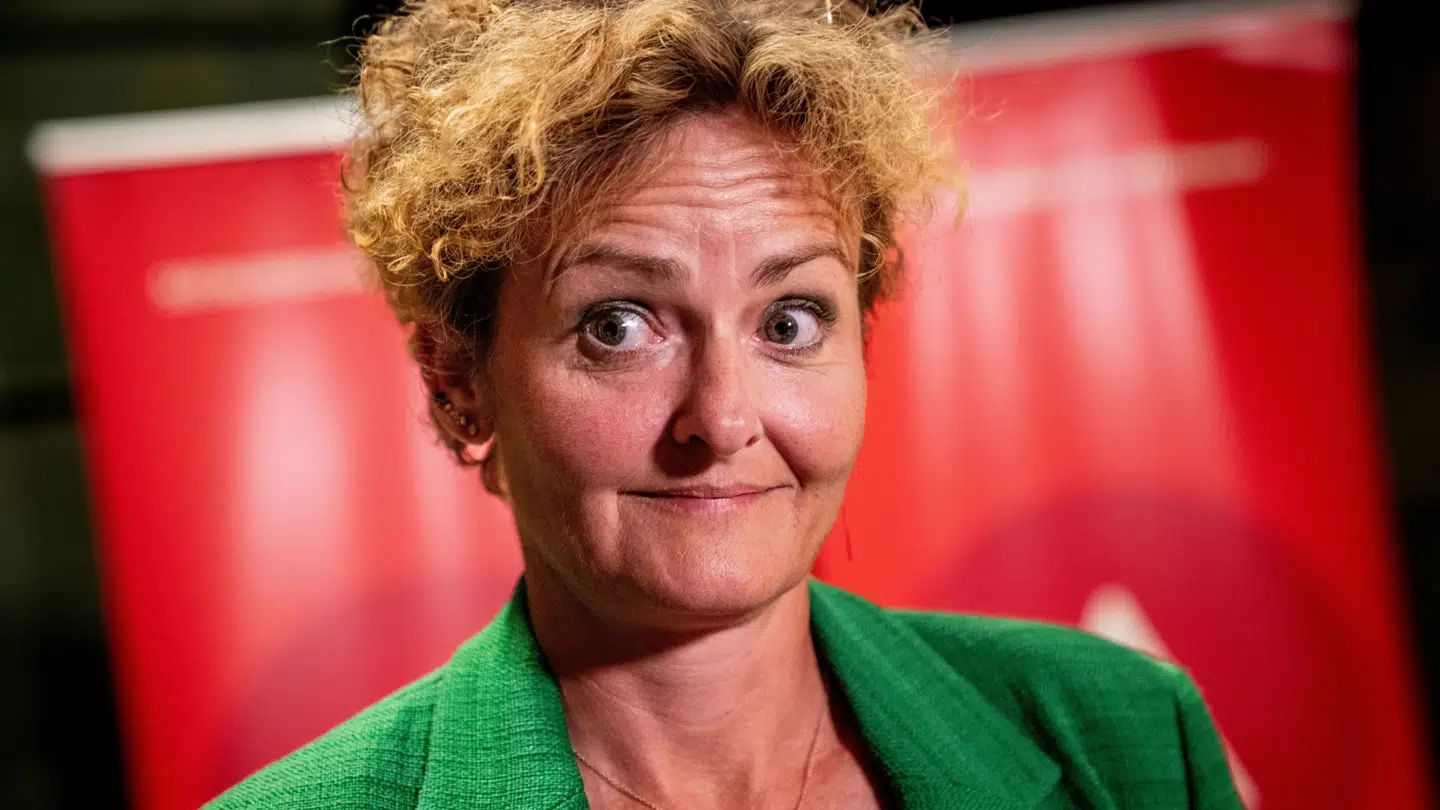 Pernille Rosenkrantz-Theil efter at være blevet valgt som spidskandidat til kommunalvalget i 2025 af de københavnske socialdemokrater på et møde i København.