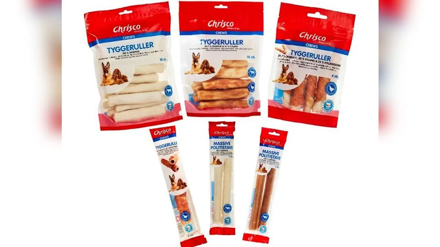 De tilbagekaldte tyggeruller.