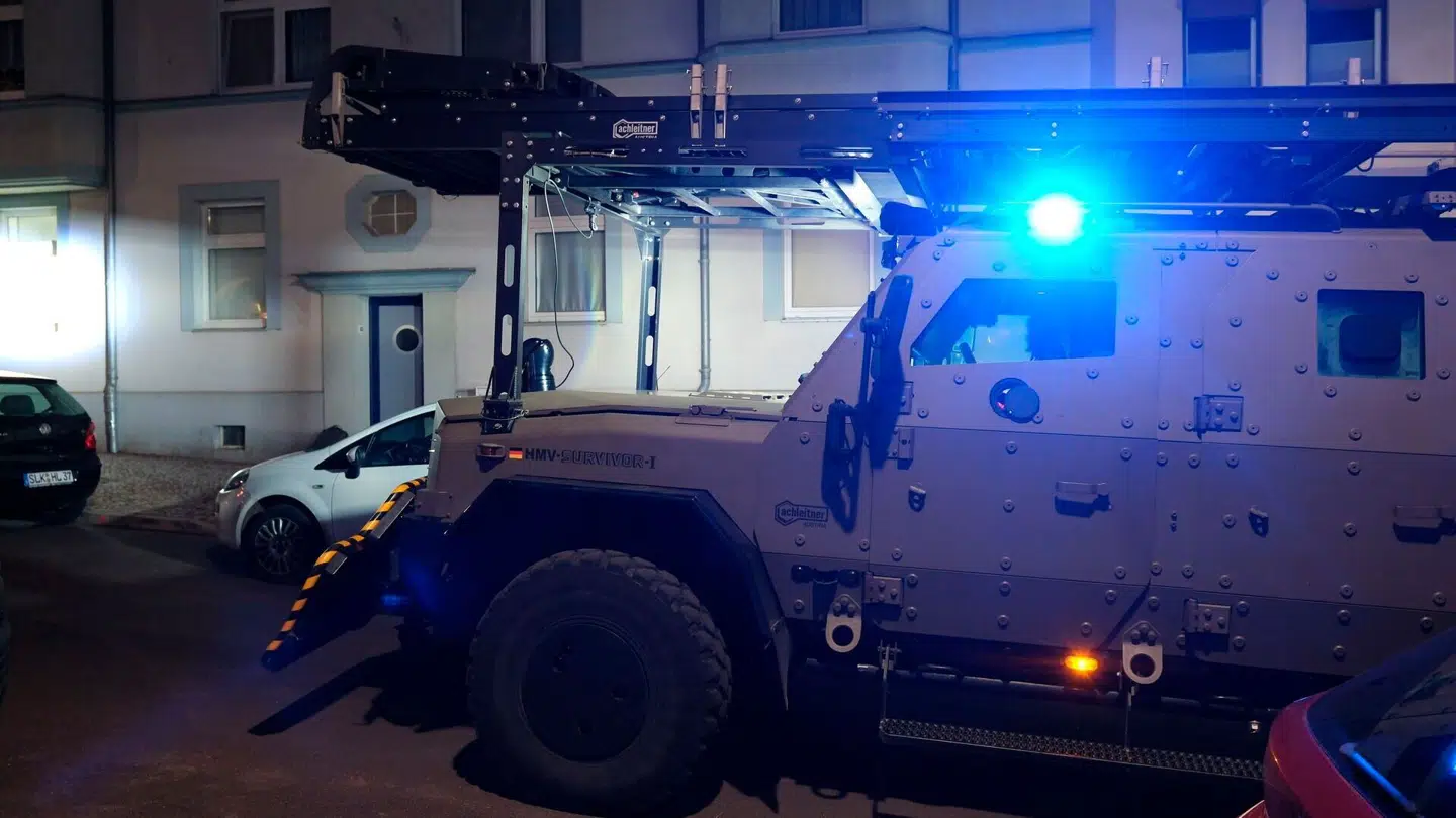 Specialstyrker ved en adresse i Bernburg.
